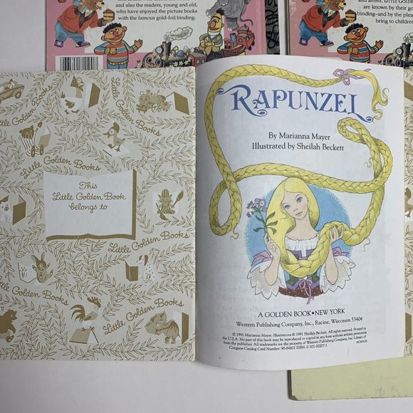 Little Golden Book Lot of 4 Disney Princess Books Belle Ariel Rapunzel - Picture 3 of 6